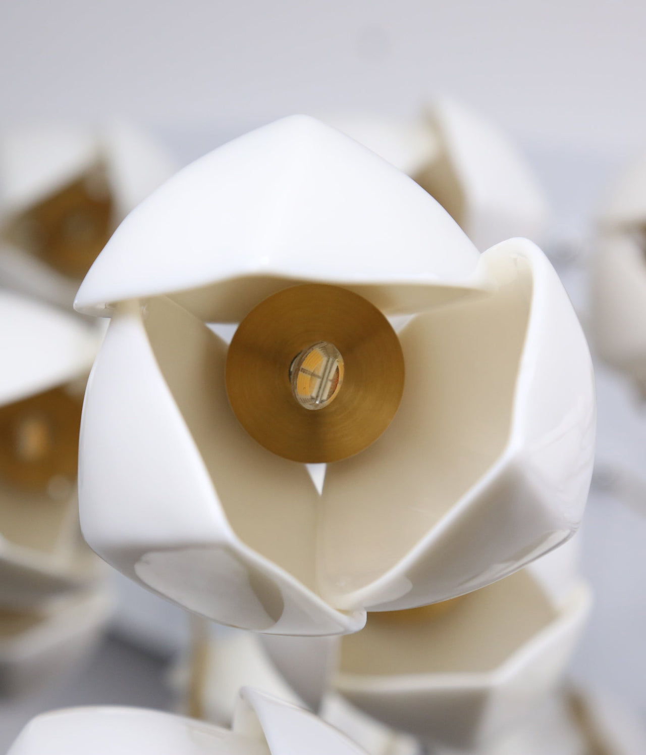 Ceramic Petal Art Chandelier