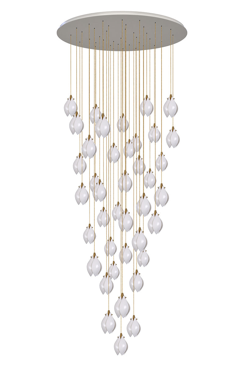 Ceramic Petal Art Chandelier