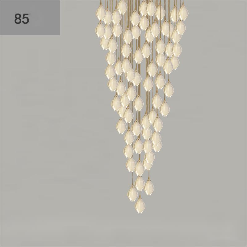 Ceramic Petal Art Chandelier