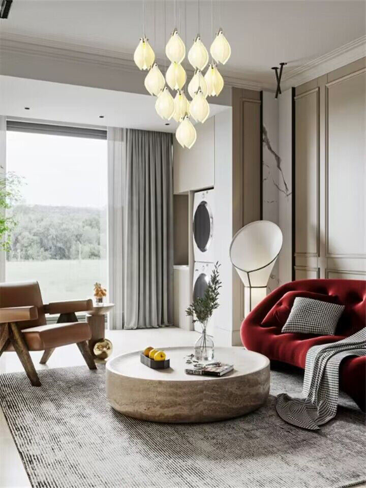 Ceramic Petal Art Chandelier