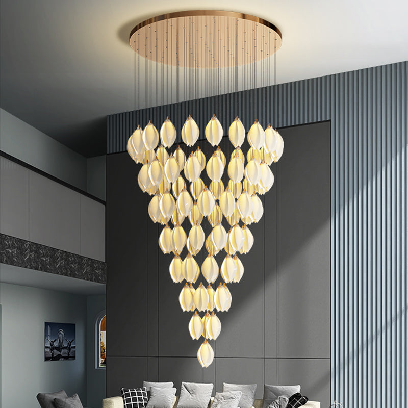 Ceramic Petal Art Chandelier