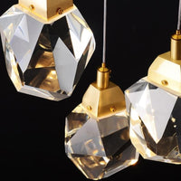 Thumbnail for Contemporary Faceted Foyer Crystal Chandelier