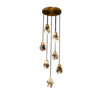 Thumbnail for Contemporary Faceted Foyer Crystal Chandelier