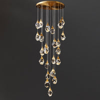 Thumbnail for Contemporary Faceted Foyer Crystal Chandelier