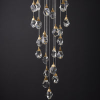 Thumbnail for Contemporary Faceted Foyer Crystal Chandelier
