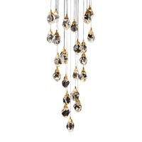 Thumbnail for Contemporary Faceted Foyer Crystal Chandelier