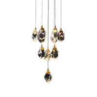 Thumbnail for Contemporary Faceted Foyer Crystal Chandelier