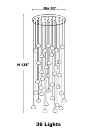 Thumbnail for Designer Foyer Crystal Chandelier