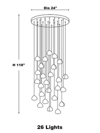 Thumbnail for Designer Foyer Crystal Chandelier