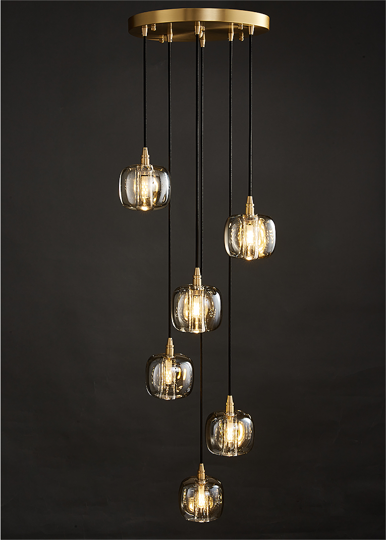Latest Modern Brass Staircase Crystal Chandelier