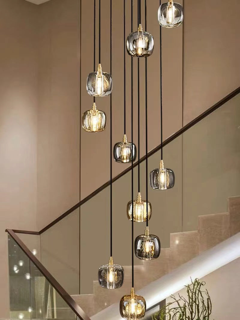 Latest Modern Brass Staircase Crystal Chandelier