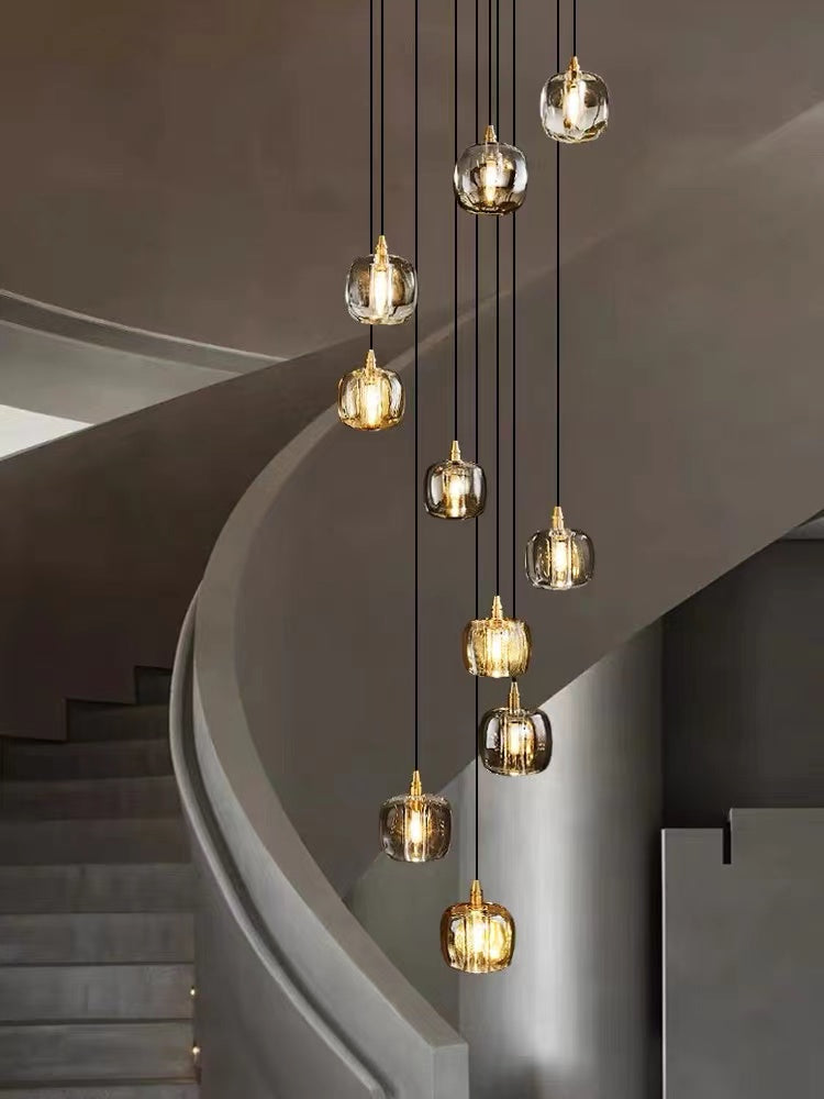 Latest Modern Brass Staircase Crystal Chandelier
