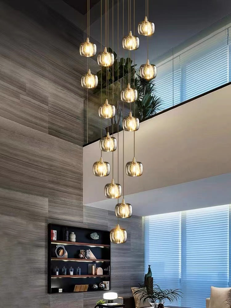 Latest Modern Brass Staircase Crystal Chandelier