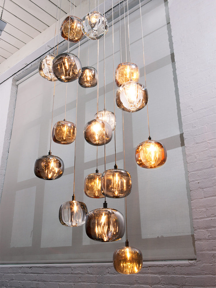 Latest Modern Brass Staircase Crystal Chandelier