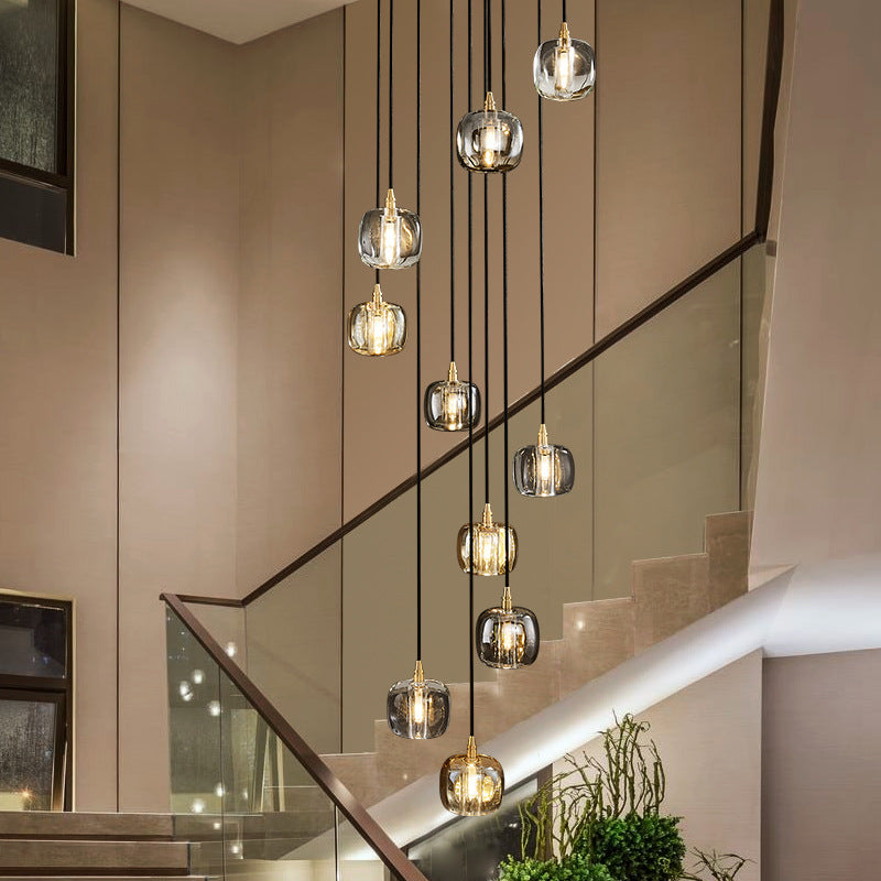 Latest Modern Brass Staircase Crystal Chandelier