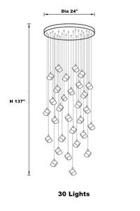 Thumbnail for Nordic Luxury Cut Crystal Foyer Chandelier