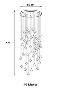 Thumbnail for Nordic Luxury Cut Crystal Foyer Chandelier
