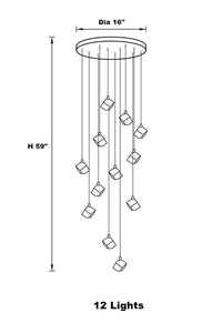 Thumbnail for Nordic Luxury Cut Crystal Foyer Chandelier