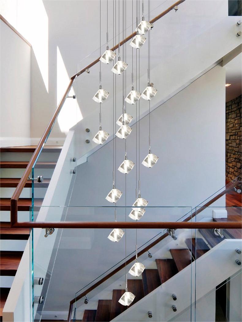 Nordic Luxury Cut Crystal Foyer Chandelier