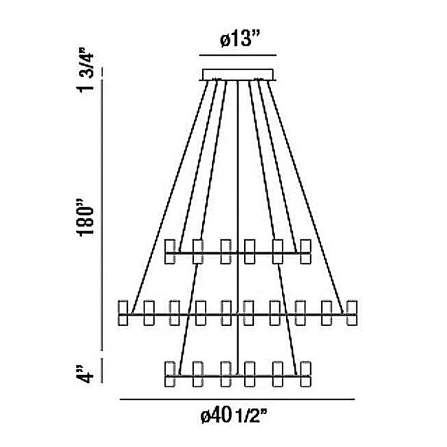 Modern Foyer Multi-tiered Ring Chandelier