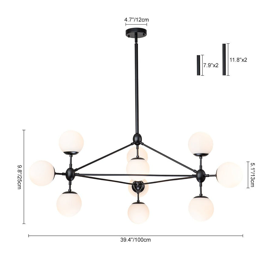 Geometric Glass Bubble Chandelier