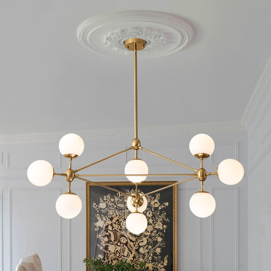 Geometric Glass Bubble Chandelier