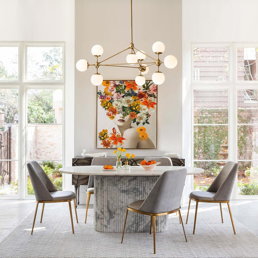 Geometric Glass Bubble Chandelier