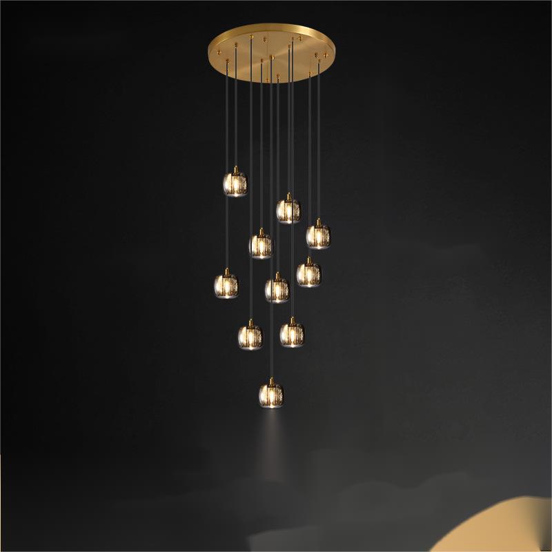 Latest Modern Brass Staircase Crystal Chandelier