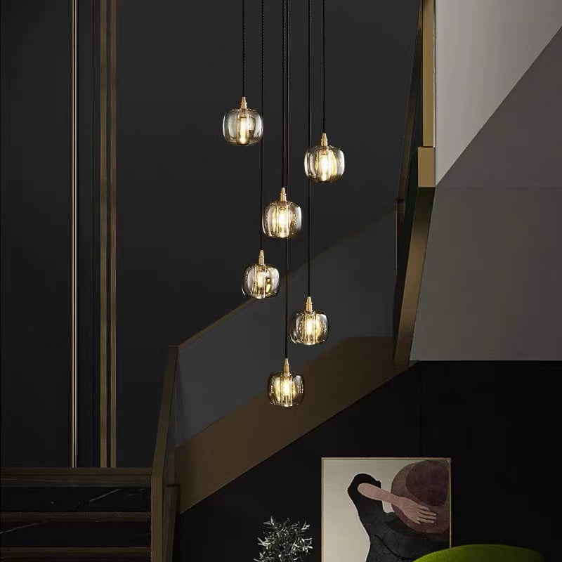 Latest Modern Brass Staircase Crystal Chandelier