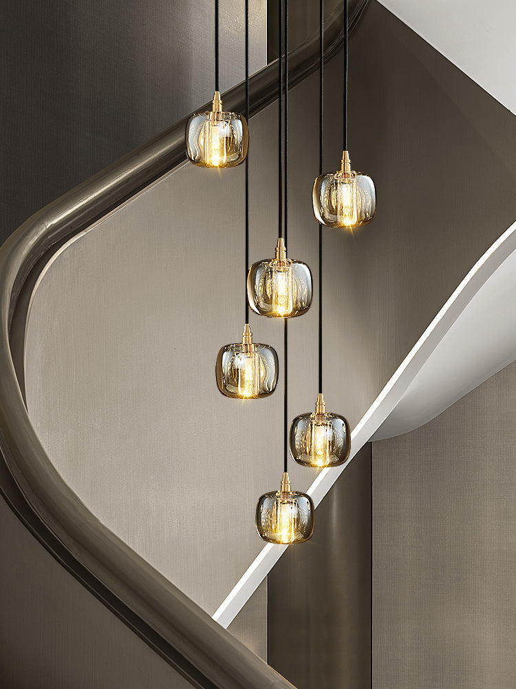 Latest Modern Brass Staircase Crystal Chandelier