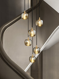 Thumbnail for Latest Modern Brass Staircase Crystal Chandelier