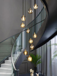 Thumbnail for Latest Modern Brass Staircase Crystal Chandelier