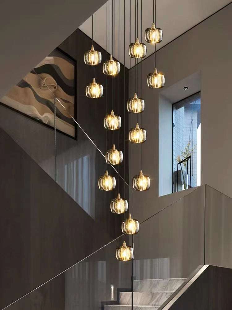 Latest Modern Brass Staircase Crystal Chandelier