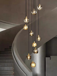 Thumbnail for Latest Modern Brass Staircase Crystal Chandelier