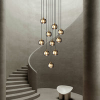 Thumbnail for Latest Modern Brass Staircase Crystal Chandelier