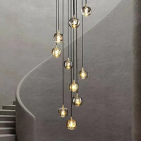 Thumbnail for Latest Modern Brass Staircase Crystal Chandelier