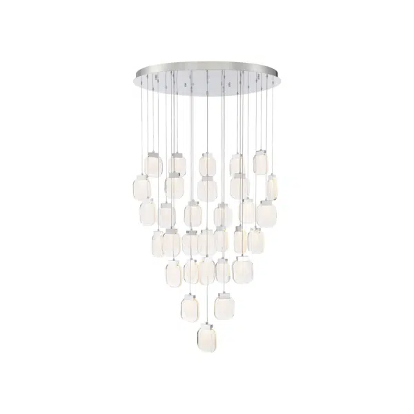 Luxury Geometric Crystal Staircase Chandelier