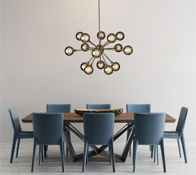 Nordic Molecular Glass Ball Chandelier