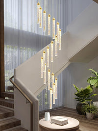 Thumbnail for Staircase Strip Bubble Crystal Chandelier